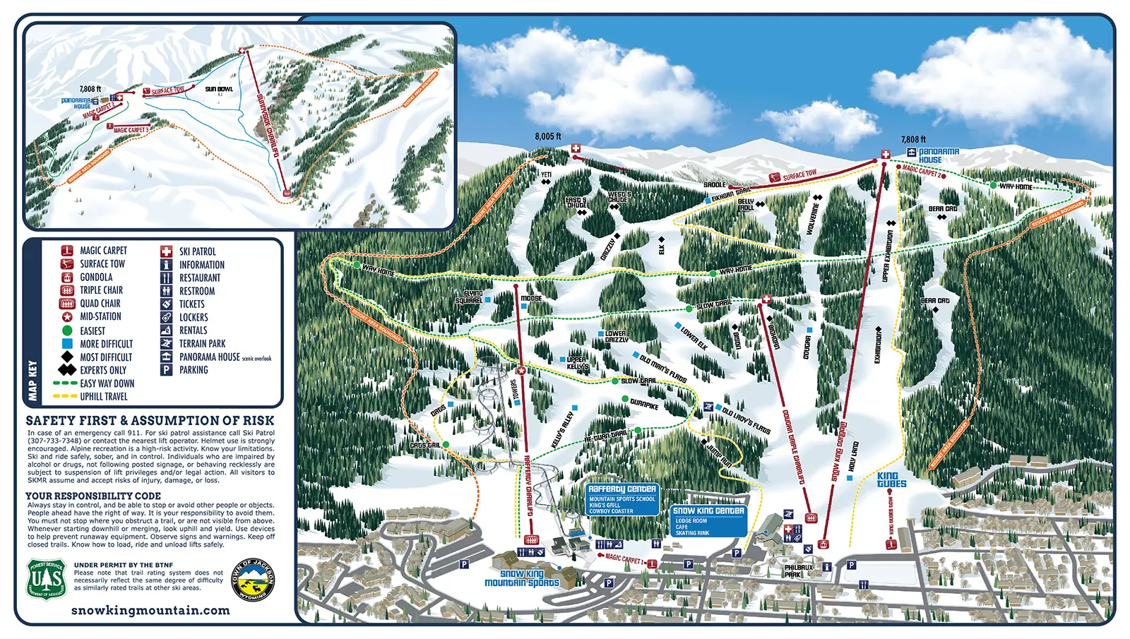 Snow King Trail Map